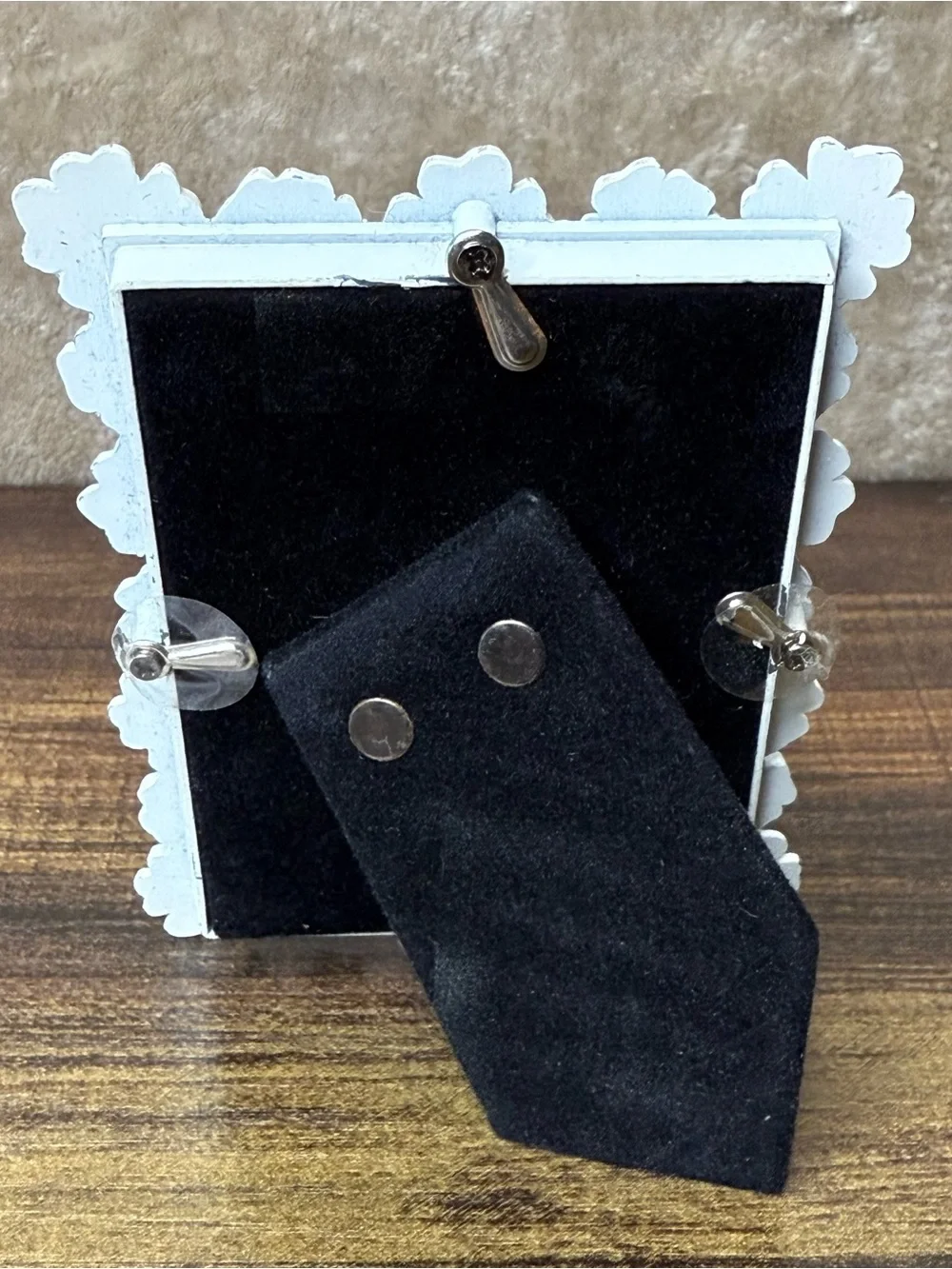 Aaron Brothers White Floral Rhinestone Picture Frame 2x3 Shabby Chic Wedding
